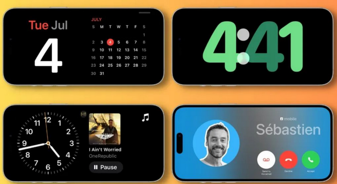 东宝苹果手机维修分享iOS17横屏充电待机显示有什么好处 